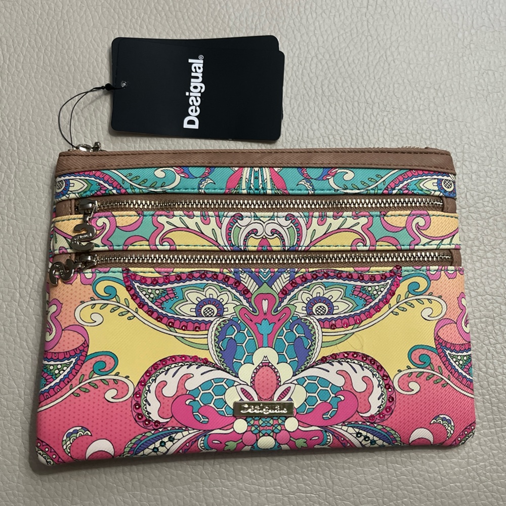 NWT - Desigual Women’s Triple Zip Purse